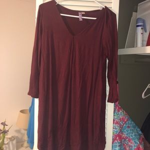 maroon dress